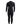 A black Simpel men's 3/2 wetsuit with long sleeves and full coverage, featuring knees reinforced for durability.
